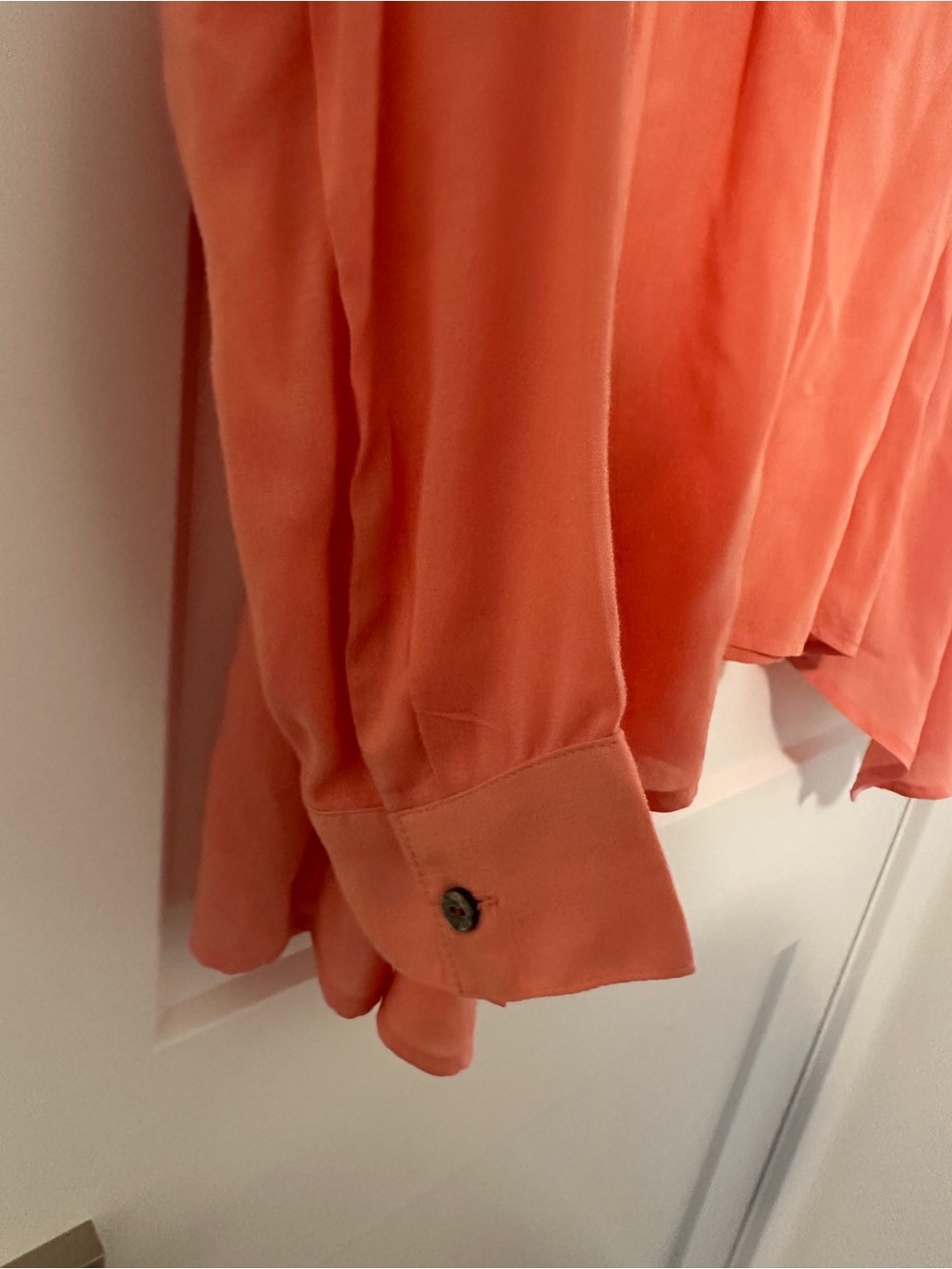 Anthropologie Maeve Coral Laiken Henley Blouse Size 12 Women’s - Picture 4 of 9